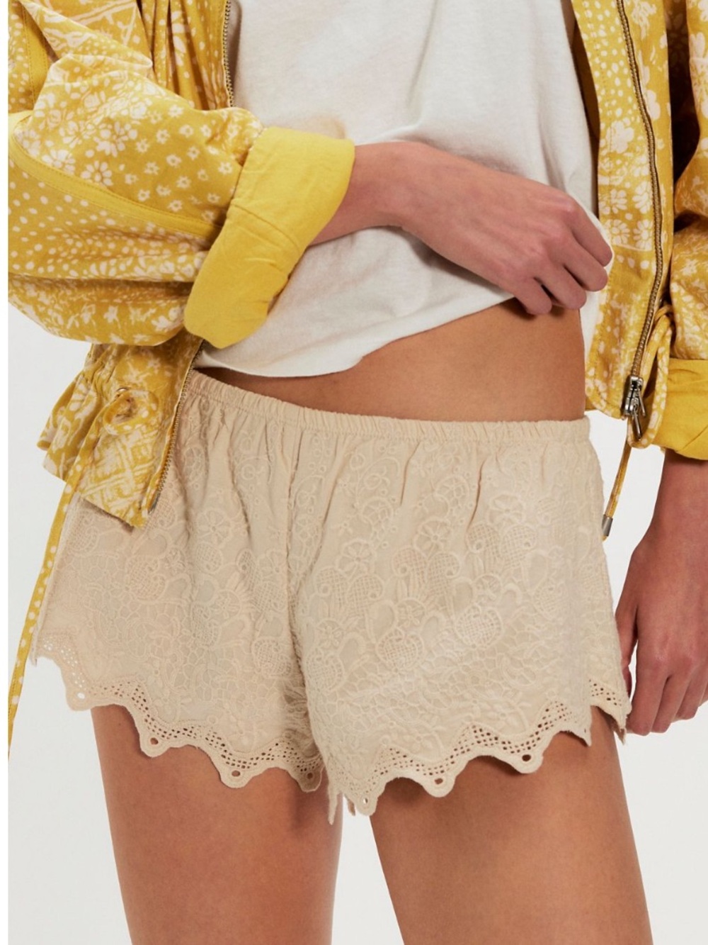 Fp one free spirit lace micro shorts free people